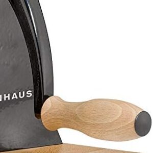 Zassenhaus Original Classic Adjustable Bread Slicer for Uniform Slices - Bread Slicer for Homemade Bread - 18/8 Stainless Steel Blade Sourdough Cutter - Black, 11.75