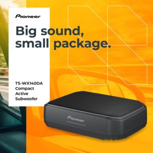 Pioneer TS-WX140DA 8” Slim Subwoofer – 250W Max, Built-in Amp for Easy Bass Upgrade, Enclosure Included, Amp Included, High-Level Input, Works with Most Factory or aftermarket radios
