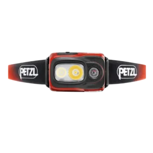 PETZL ACTIK CORE Headlamp - Powerful, Rechargeable 600 Lumen Light with Red Lighting for Hiking, Climbing, and Camping - Red