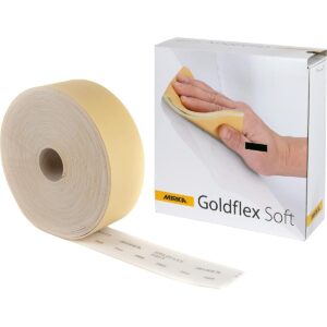 Mirka Goldflex Soft Hand Sanding Sheets 4.5 inch x 5 inch/Grit 240/200 pcs on a roll